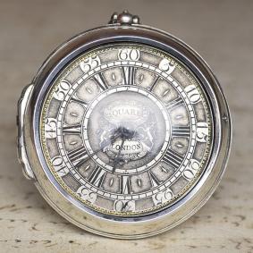 DANIEL QUARE - 1700s Pair Cased Verge Fusee British Antique Pocket Watch
