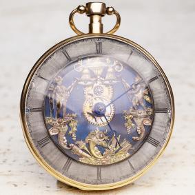JACQUEMARTS-AUTOMATON-REPEATER-VERGE-FUSEE-Gold-Antique-Repeating-Pocket-Watch