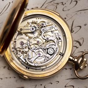 MINUTE REPEATER CHRONOGRAPH LeCoultre Gold Repeating Pocket Watch