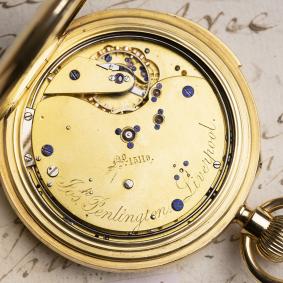 Triple Overcoil & Free Sprung Chronometer MINUTE REPEATING Gold Antique Pocket Watch