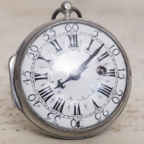 1710s-OIGNON-Verge-Fusee-Antique-Pocket-Watch-MONTRE-COQ-SpindelTaschenuhr