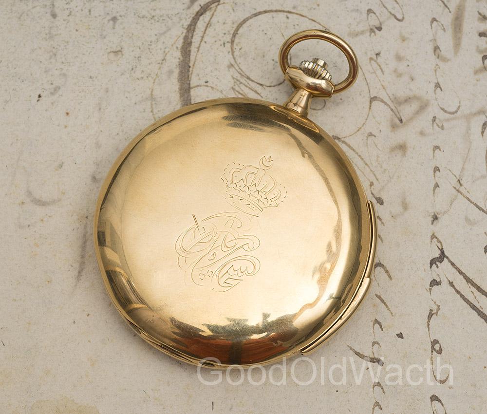 HI-GRADE MINUTE REPEATING 18k GOLD Antique Pocket Watch with ROYAL PROVENANCE