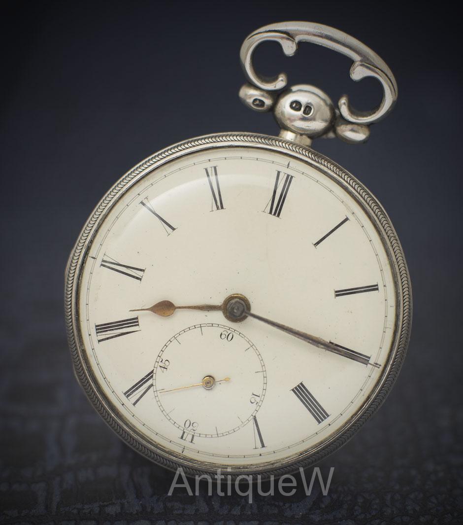 Nice Antique Solid Sterling Silver Gents Pocket Watch - Running