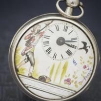 Beautiful-Antique-George-III-VERGE-FUSEE-Sterling-Silver-Pocket-Watch