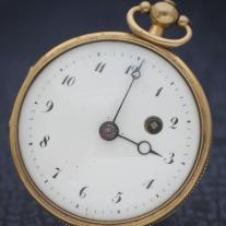 Antique solid gold French verge fusee Pocket Watch