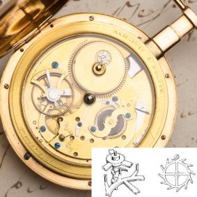 Virgule Escapement Repeater Antique 18k Gold Pocket Watch by Dubois et Fils