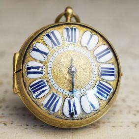 1700 SINGLE HANDED LOUIS XIV OIGNON Verge Fusee Antique Pocket Watch