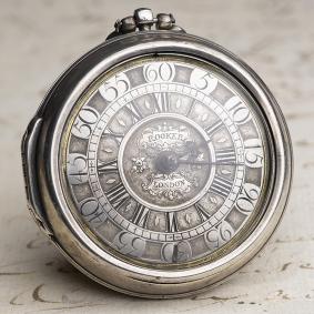 1720s English Pair Cased Verge Fusee Antique Pocket Watch