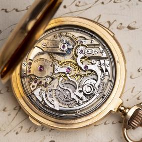LeCoultre MINUTE REPEATER CHRONOGRAPH Gold Repeating Pocket Watch
