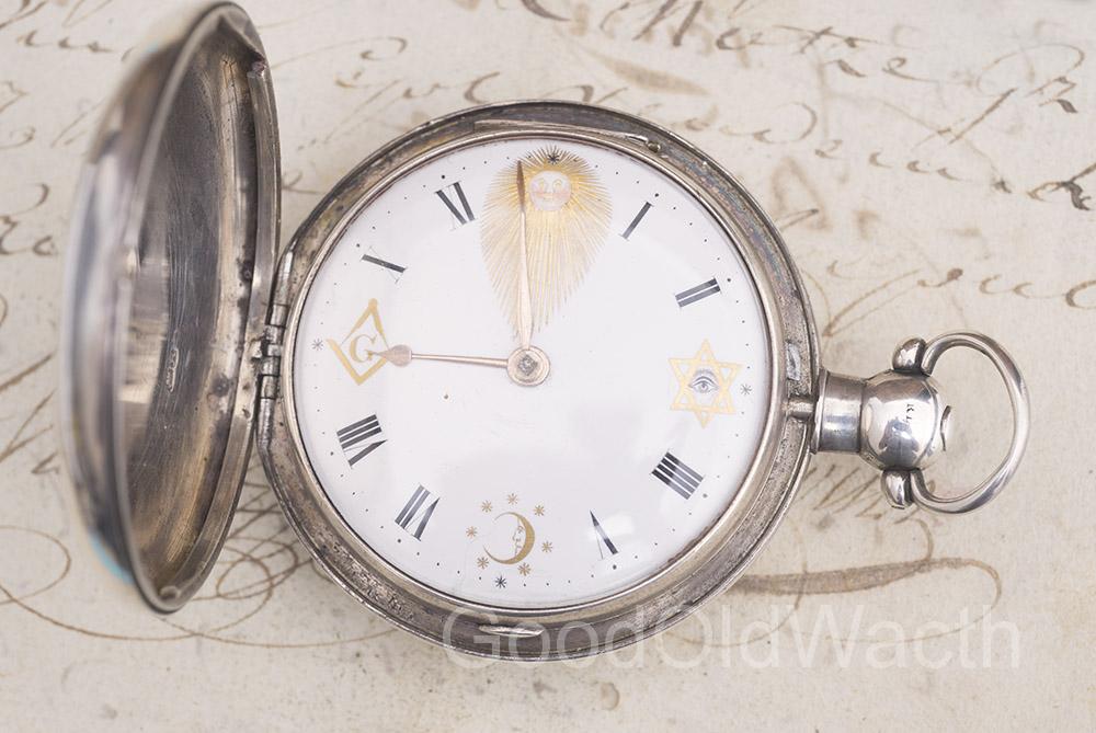 MASONIC Symbolics British antique pocket watch