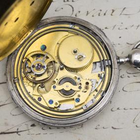Rare MARTIN-POUZAIT lever escapement REPEATING Antique Pocket Watch
