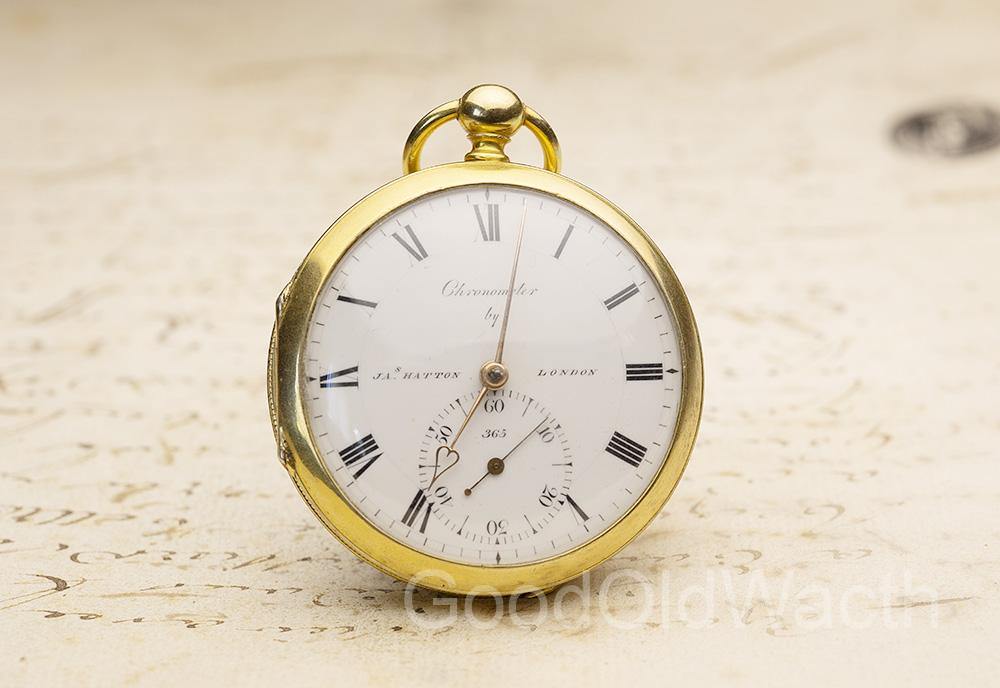 Early 1800s BRITISH Pivoted Detent Pocket Chronometer by James Hatton