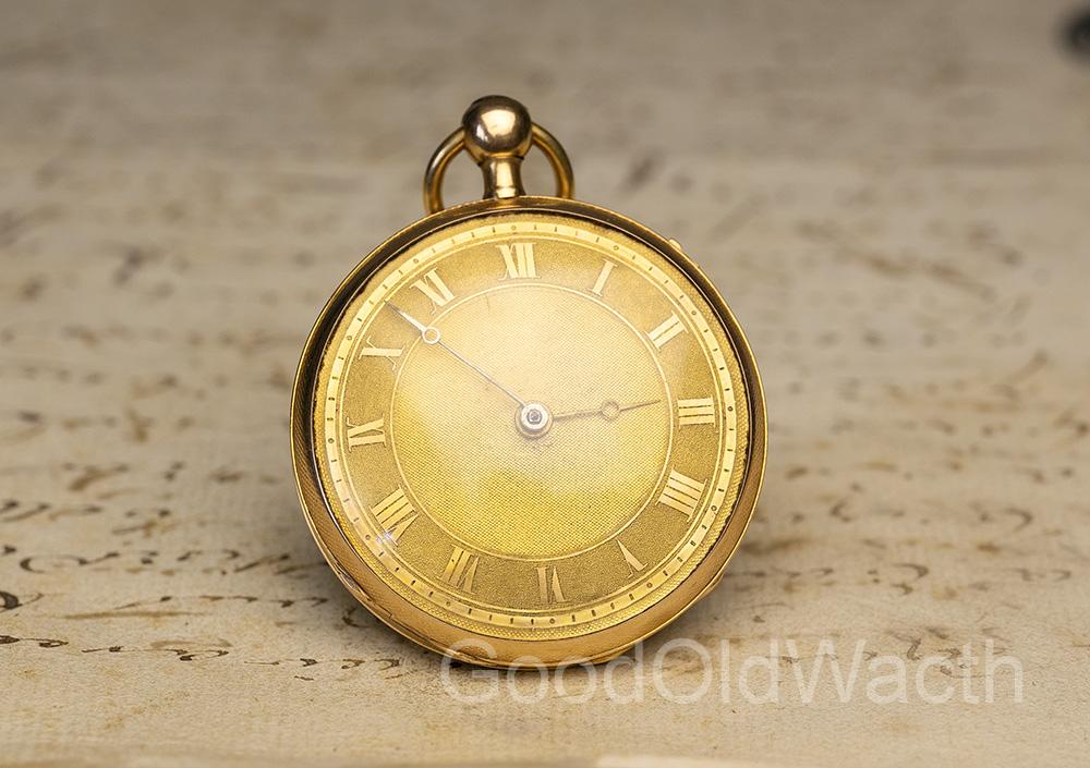 18k GOLD REPEATER Verge Fusee Antique Repeating Pocket Watch