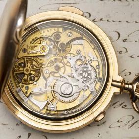 Minute Repeater & Chronograph Antique Solid Gold REPEATING Pocket Watch from 1910s