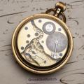 DIGITAL INDICATION Jumping Hours & Minutes  Antique Pocket Watch in 18k Gold Case