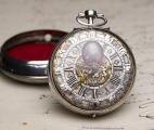 Portrait Miniature Early 1700s Champleve DIAL Pair Cased Verge Fusee Antique Pocket Watch