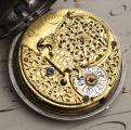 Portrait Miniature Early 1700s Champleve DIAL Pair Cased Verge Fusee Antique Pocket Watch