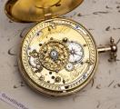 Skeletonized JACQUEMARTS AUTOMATON REPEATER VERGE FUSEE Gold Antique Pocket Watch
