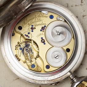 LANGHE & SOHNE Glashuette Germany Antique Silver Pocket Watch