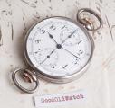1912 PAUL BUHRE Single Pusher Wrist Chronograph for Imperial Russian Market Antique Wrist Watch
