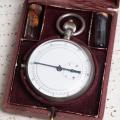 Rare late XIX INKING CHRONOGRAPH Antique Silver Pocket Watch in orig. Box with Accessories