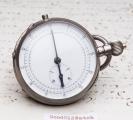 Rare late XIX INKING CHRONOGRAPH Antique Silver Pocket Watch in orig. Box with Accessories