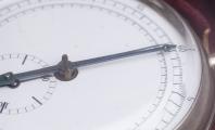 Rare late XIX INKING CHRONOGRAPH Antique Silver Pocket Watch in orig. Box with Accessories