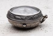 c. 1730 Champleve Dial Pair Cased Verge Fusee Antique Silver Pocket Watch