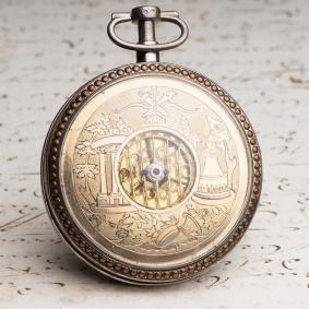 REPUBLICAN CALENDAR & VISIBLE BALANCE Verge Fusee Antique Repeating Pocket Watch