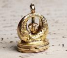 c. 1810 Swiss Gold & Enamel Musical Fob Seal - working