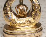 c. 1810 Swiss Gold & Enamel Musical Fob Seal - working