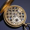 18k Gold Skeletonized Antique Hunter Pocket Watch