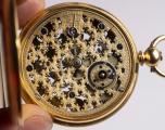 18k Gold Skeletonized Antique Hunter Pocket Watch