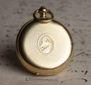 18k Gold Skeletonized Antique Hunter Pocket Watch