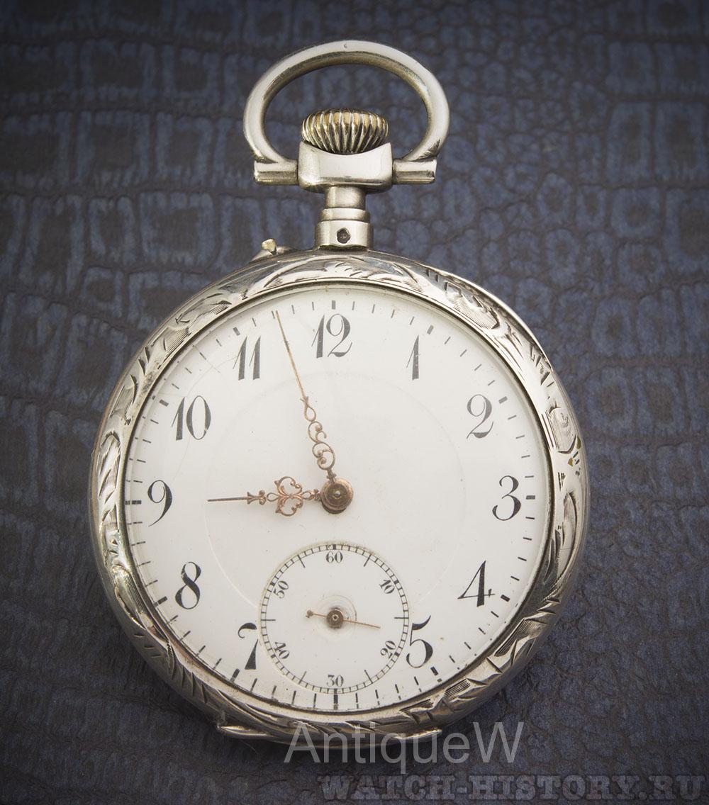 Швейцарские серебряные карманные часы - около 1900
