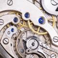 Art-Deco Octagonal PLATINUM & DIAMOND Antique Pocket Watch with BLUE JEWELS SET MOVEMENT
