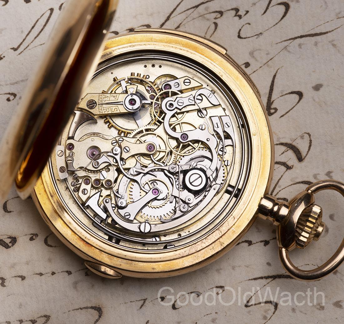 MINUTE REPEATER CHRONOGRAPH LeCoultre Gold Repeating Pocket Watch
