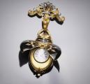 SCARAB BEETLE -  GOLD & ENAMEL VERGE FUSEE Antique Pocket or Pendant Watch