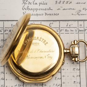 CERTIFIED CHRONOMETER with BULLETIN DE MARCHE  Antique Pocket Watch