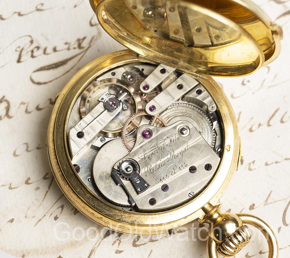 Rare FUSEE CHRONOMETER by L. AUDEMARS Antique Pocket Watch
