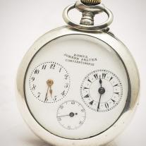 Antique solid sIlver Captain Two-train Pocket Watch for Ottoman/Islamic Market