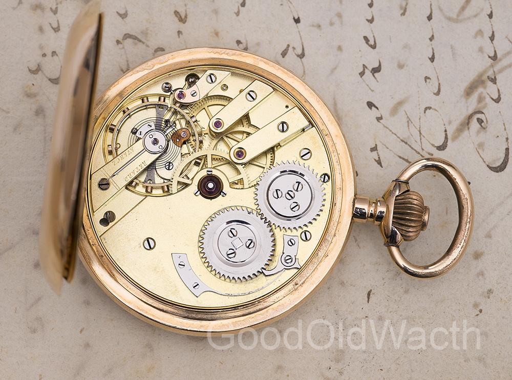 German PIVOTED DETENT CHRONOMETER 14k Gold Hunter Case Antique Pocket Watch