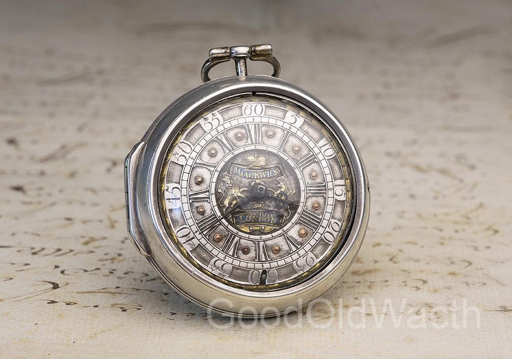 JAMES MARKWICK - 1700s Pair Cased Verge Fusee British Antique Pocket Watch