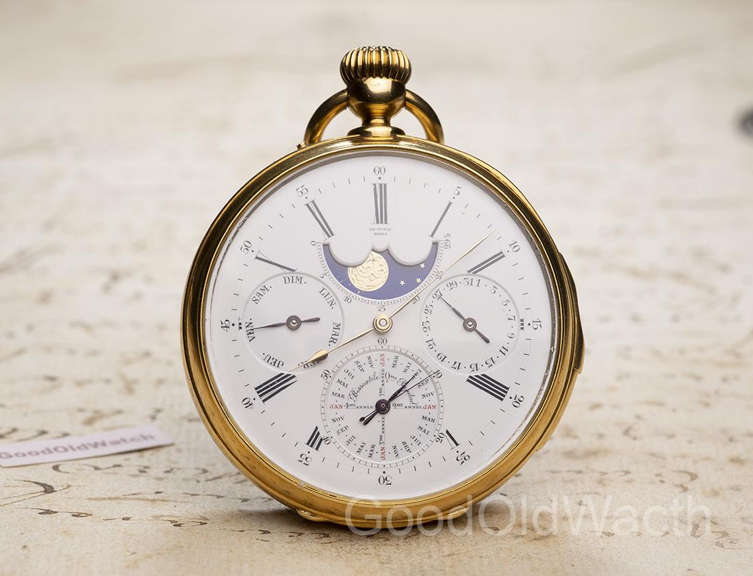 LOUIS AUDEMARS PERPETUAL CALENDAR REPEATER Solid Gold Antique REPEATING Pocket Watch