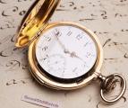 LECOULTRE Signed REPEATER 14k Gold Antique REPEATING Pocket Watch