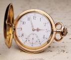 LECOULTRE Signed REPEATER 14k Gold Antique REPEATING Pocket Watch