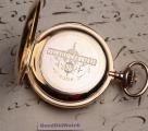LECOULTRE Signed REPEATER 14k Gold Antique REPEATING Pocket Watch