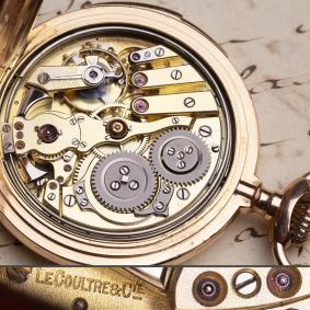 LECOULTRE-Signed-REPEATER-14k-Gold-Antique-REPEATING-Pocket-Watch