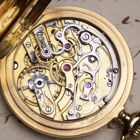 HighGrade-LeCoultre-CHRONOGRAPH-Antique-Gold-Pocket-Watch