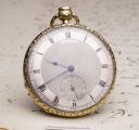 Early 3 Hammers RUBY CYLINDER MINUTE REPEATER - 18k Gold Antique REPEATING Pocket Watch